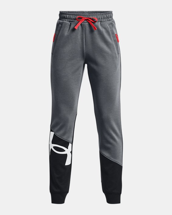 Boys' UA Summit Knit Pants in Gray image number 0